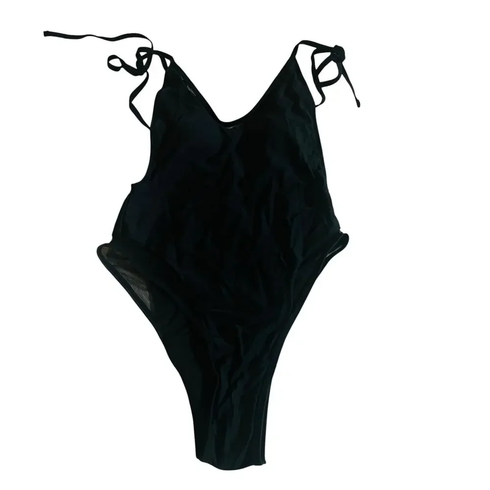 NN Body Black Mesh Detail One Piece Swimsuit Size S Small NEW